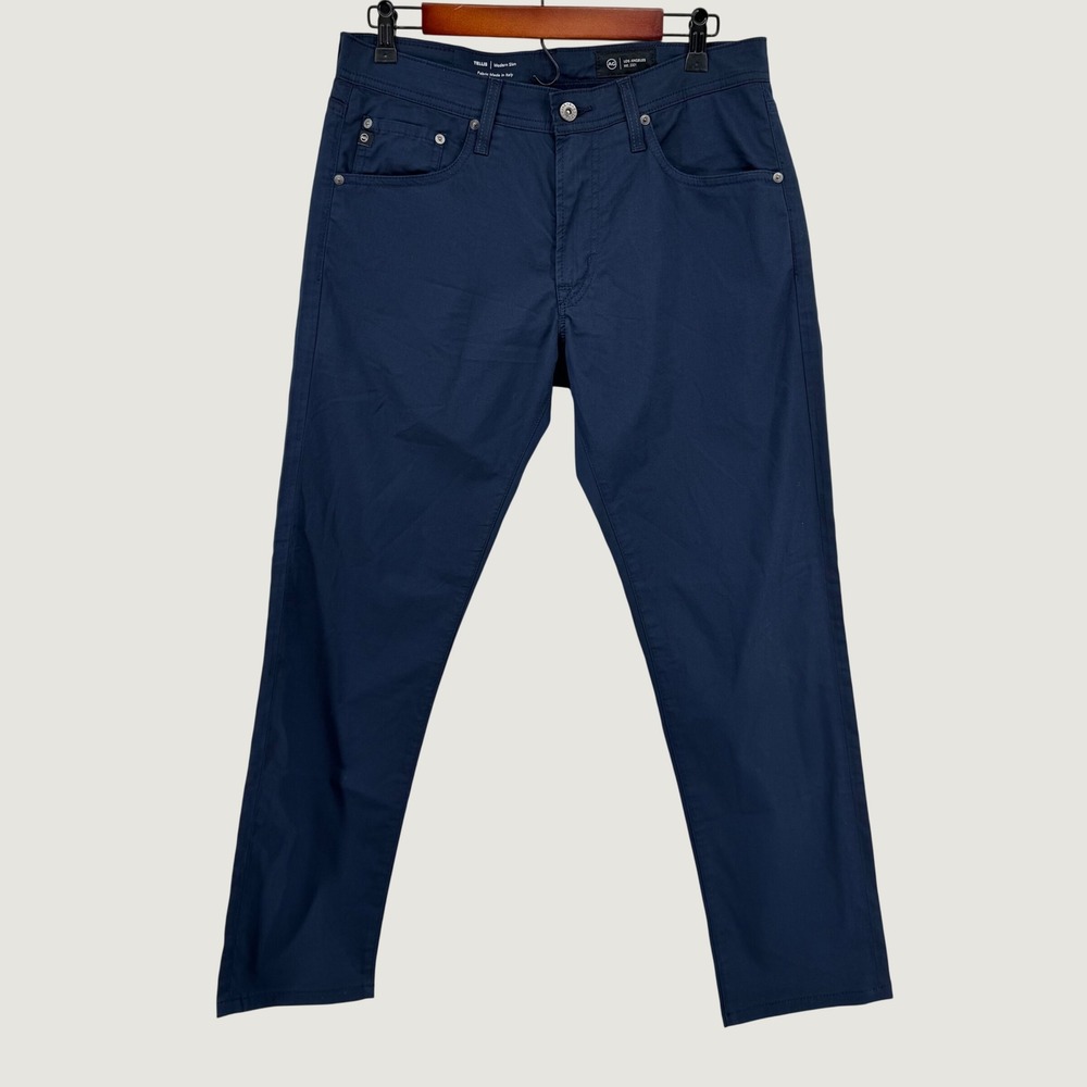 AG Adriano Goldschmied Tellis Modern Slim Mens 32x29 Navy Performance Pants NEW